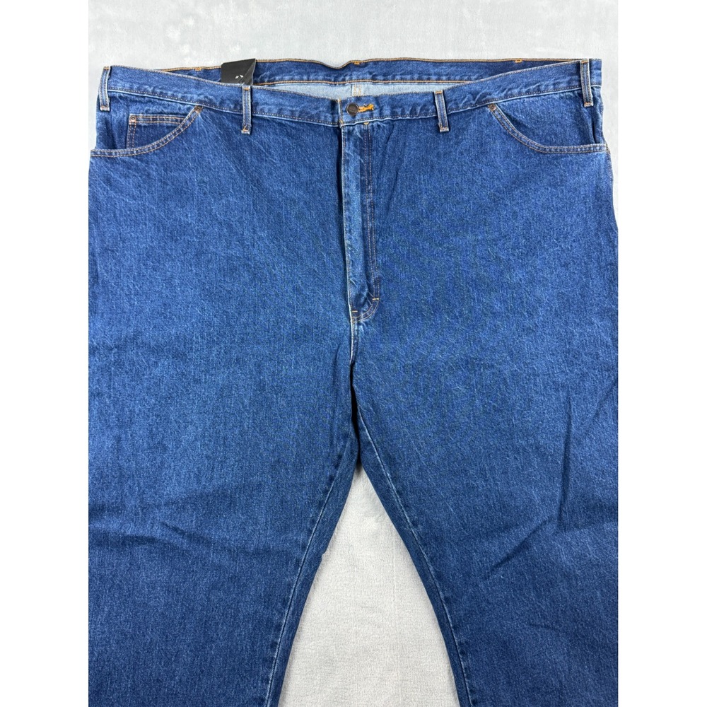 Dickies Mens‎ 54x32 Dark Wash Relaxed Fit Straight Leg Denim Jeans New With Tags - Picture 3 of 15